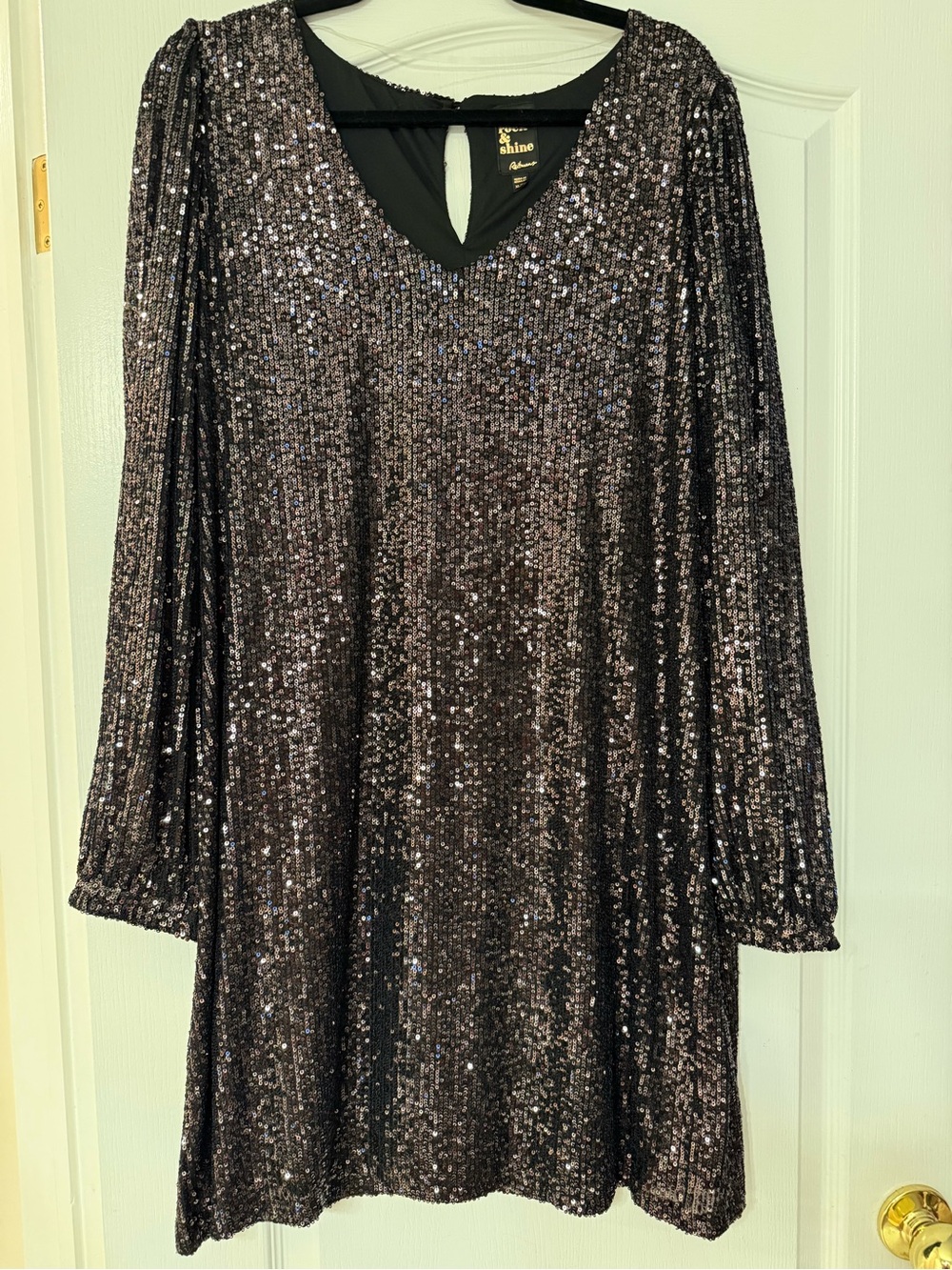 Reitmans Black Sequin Midi Dress